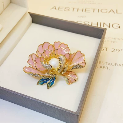 Brooch Natural Freshwater Pearl | Yaxa sancaqları