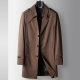 Men's Windbreaker 2025 Spring and Autumn Mid-length Lapel Single-breasted Mid-youth Luxury Business Casual Windbreaker Coat Trendy