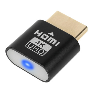 hdmi virtual display remote hang up 3060 video card load converter EDID lock screen treasure with light LED