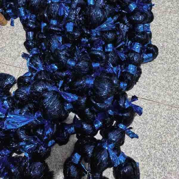 编织清洁球金属梅红色扁丝直条细片高亮宝石蓝纸剪直丝扁条宽片