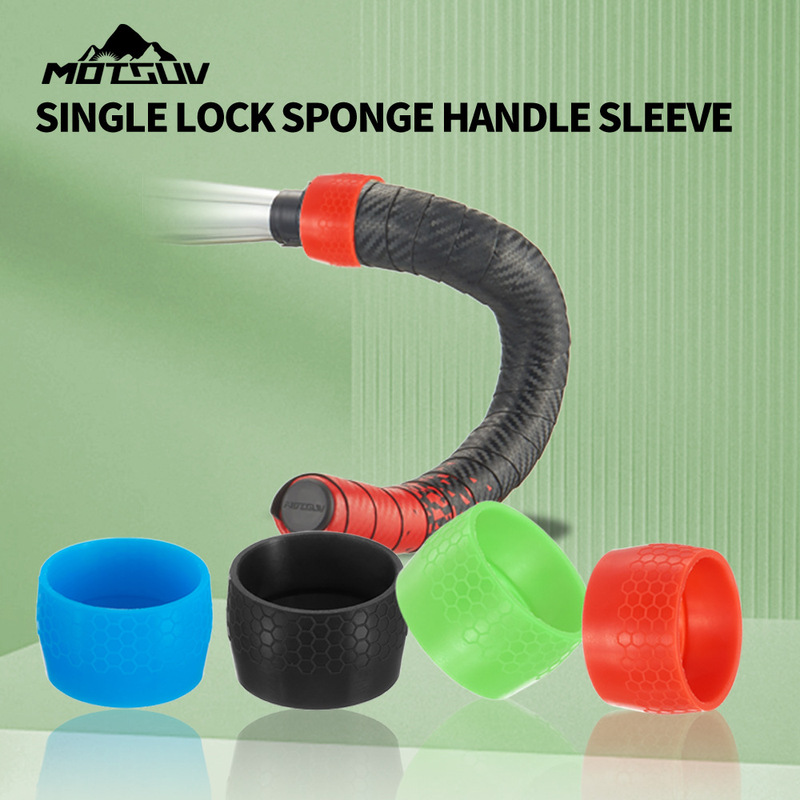 Road bicycle handle with fixed O-ring non-slip silicone elastic strapping belt cover bent handle silicone ring protective cover