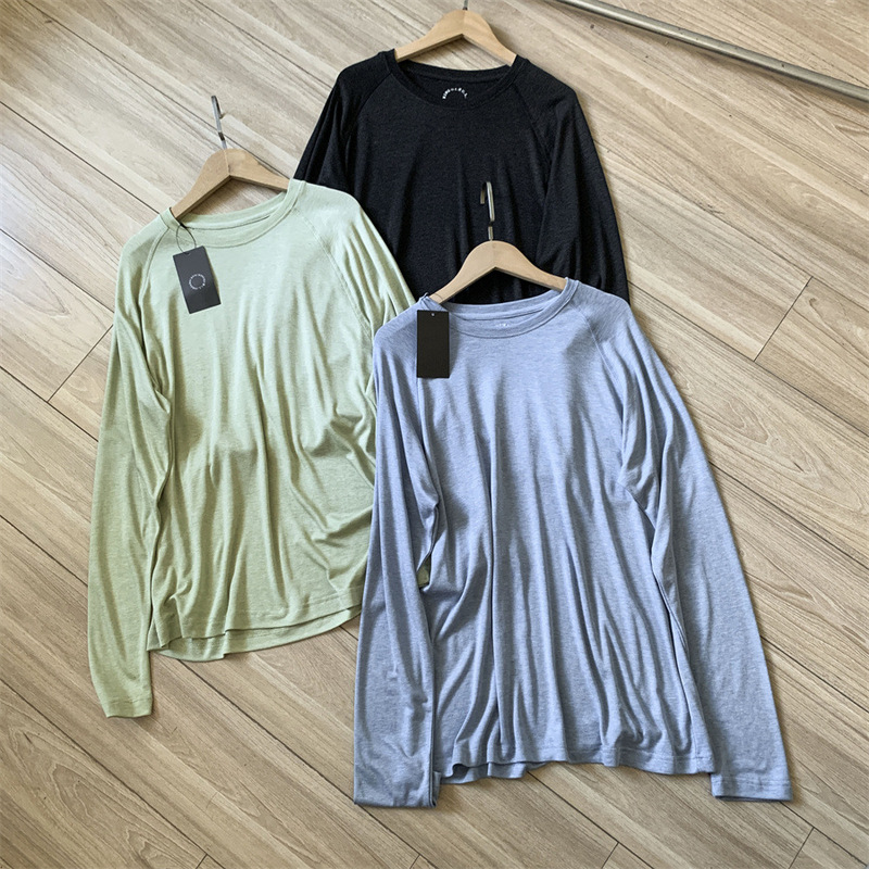 Mountain Style Outdoor Merino Cashmere Long-Sleeved Quick-Drying Clothing Sweat-Wicking Breathable Hiking and Mountaineering Men's Base T-Shirt