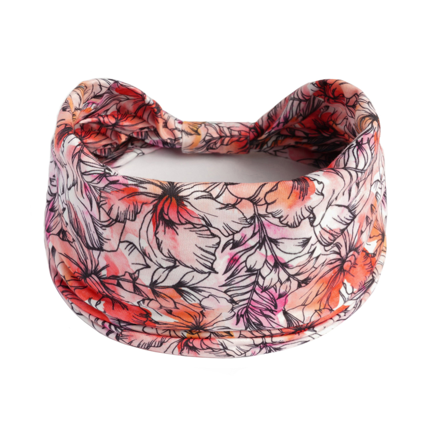 Europa y América nueva impresión elástica deportiva correa de cabello damas banda ancha correa de cabello turbante retrógrado joyas para el cabello de yoga