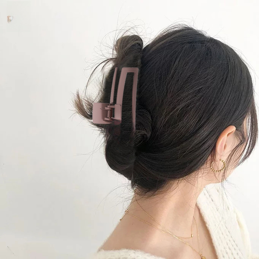 Oversized Shark Hair Claw Clip, Korean Morandi Style Hair Accessory_voghion.com