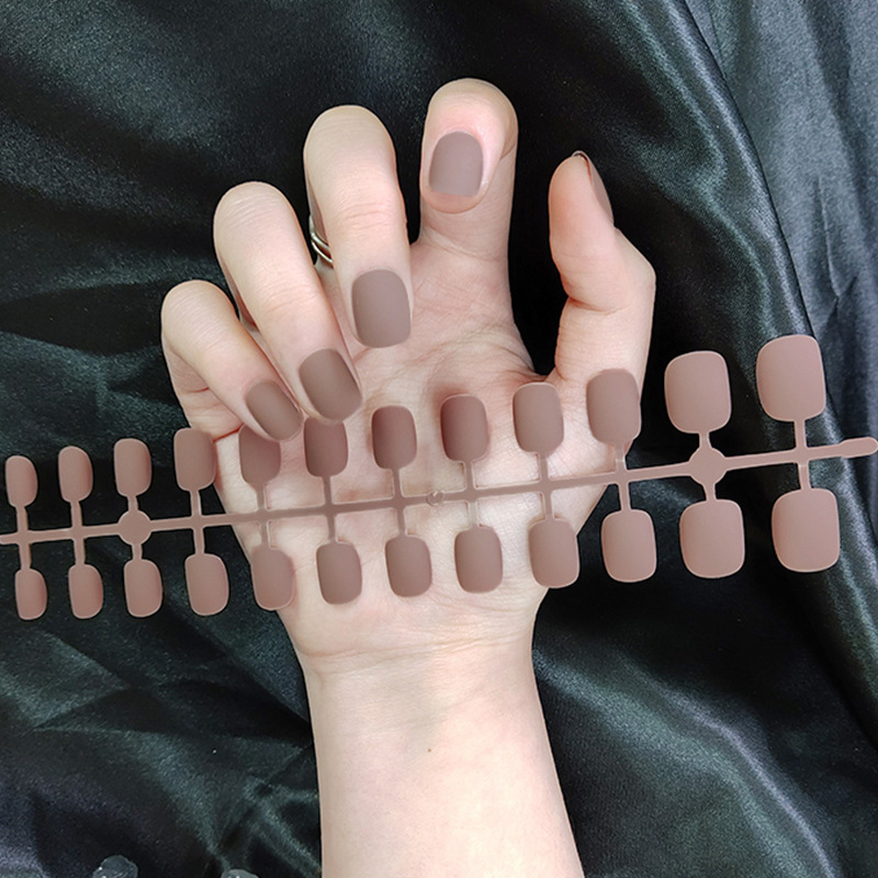Directo de fábrica corto cuadrado redondo mate esmerilado múltiples productos de uñas parche de uñas falso desgaste tira de uñas