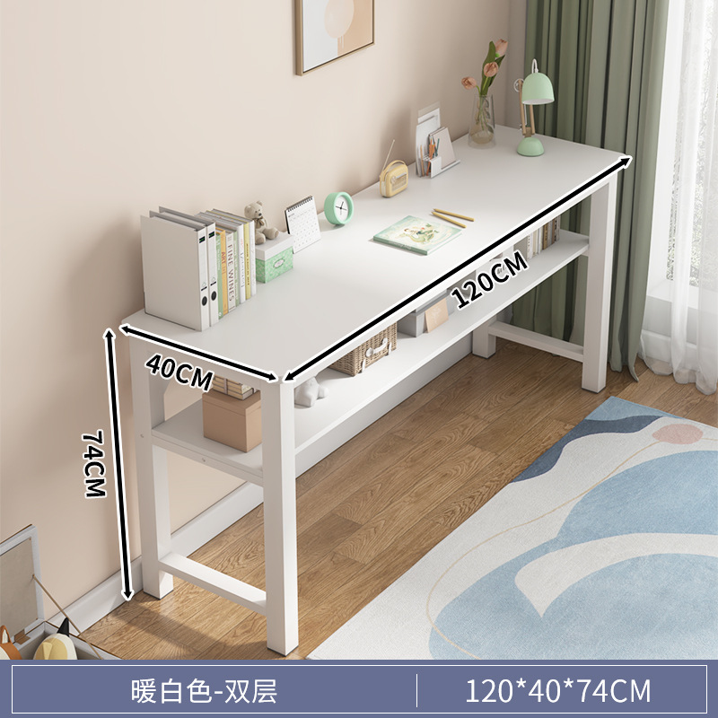 Mesa de barra larga simple y moderna, escritorio de escritorio estrecho, escritorio de computadora, escritorio de estudio, escritorio de escritorio