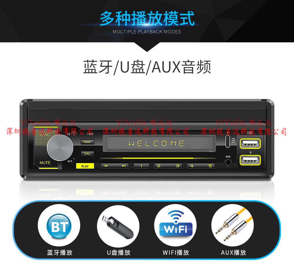 7inch Hd Android Manual Retractable Neutral Machine Type-C Fast Charge Gps Navigation Apple Carplay Interconnection