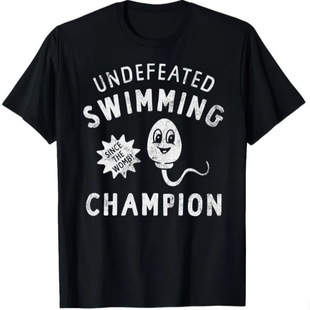 �߰汾Undefeated swimmingcrew neck short-sleeved top,funny s
