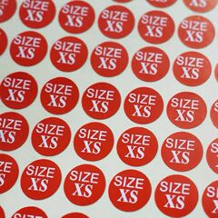 Red clothing size sticker L code M code S code round SIZE clothing size label letter sticker self-adhesive