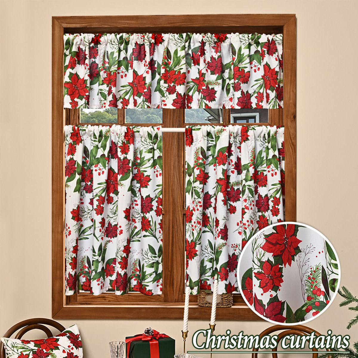 Nuevas cortinas de Navidad transfronterizas cortinas