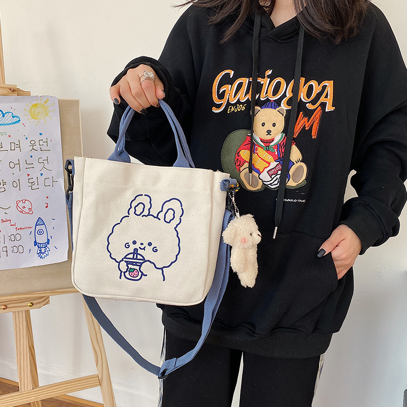2025年キャンバス製レディースバッグ、ソフトな女の子向け、街歩き用ハンドバッグ、トートバッグ、学生用斜め掛けバッグ、おしゃれなショルダーバッグ、女性用ファッション、多用途|undefined
