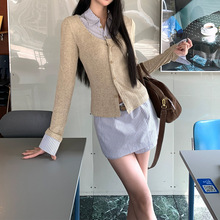 清秋意禅意套装女秋冬买手风外衫吊带连衣裙两件套 2025秋季新款