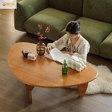 润广盛实木茶桌北欧异形茶几小户型复古新款简约现代日式客厅茶几