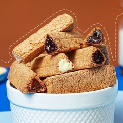 【一件】溶岩三角ショートニングチョコレート/ミルク味サンドイッチビスケットサクサクとしたスナック
