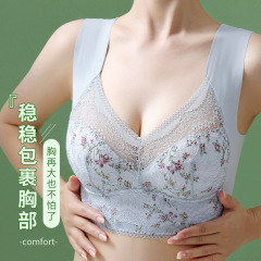 薄いレースの美しい背中に胸のベストを巻いて、スチールリングの固定カップの大きい胸が見えます。
