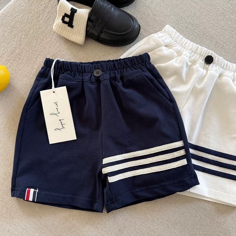 Big Head Dad Children's Casual Sports Shorts Outer Wear Summer Baby's Cotton Mid-Pants Loose Trendy Boys' Five-point Pants