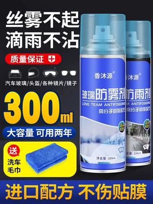 Rainproof agent for rearview: Automotive glass defogging agent