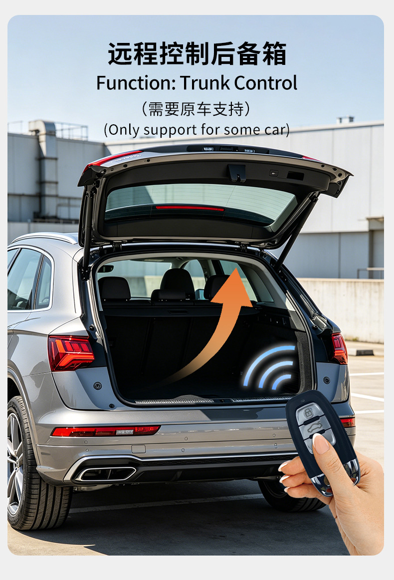 Car Key Suitable for Audi Q5A4L, with Sensor Keyless Entry, Remote Start, Digital Key, and Mobile Phone Control