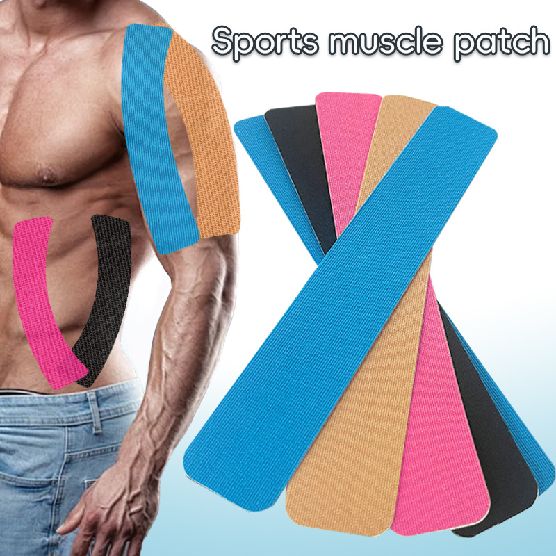 Factory wholesale pre-cut long strips of muscle tape for sports therapy, breathable muscle tape for shoulders, legs, and elbows