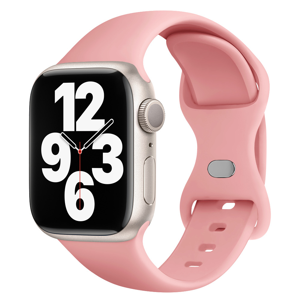 Aplicable AppleWatch Butterfly Buckle Silicone Deportivo correa de reloj Iwatch9876 generación / se inteligente