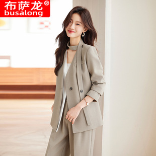 2025 New Busalong busalong Women's Long-sleeved Professional Suit Pants Dress suit Work Clothes Women's 8907