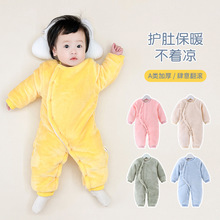 宝宝睡衣秋冬季法兰绒加厚婴儿冬款女连体衣服珊瑚绒冬天睡袋冬装