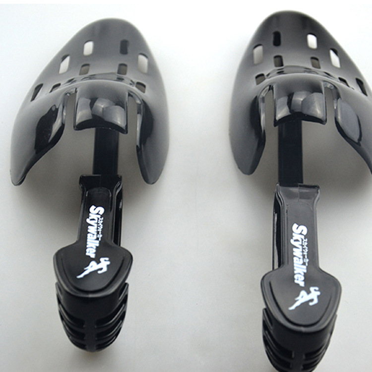 [Soporte de zapato de plástico] shrink primavera zapato último ajustable de plástico negro soporte de zapato de garantía de calidad