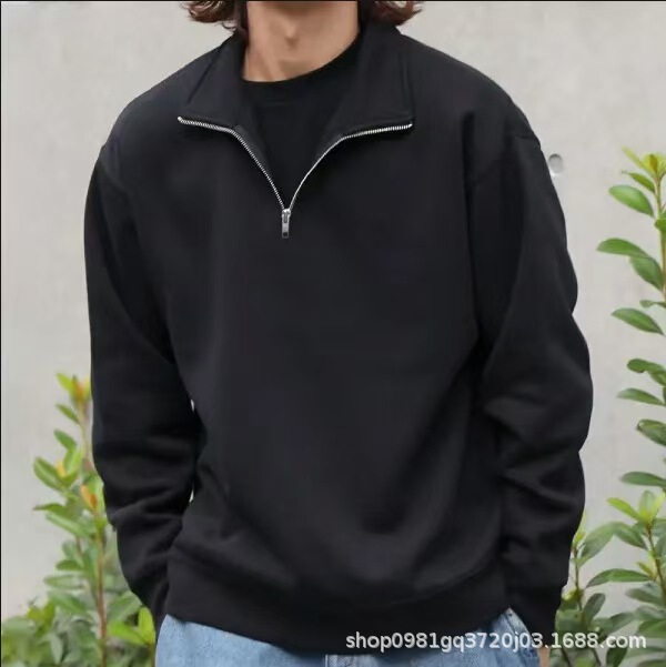 2026 New Style Stand Collar Sweatshirt with Zipper, Casual Sports European and American Style Versatile Fleece Quarter-Zip Sweatshirt for Men 2026 New Style Stand Collar Sweatshirt with Zipper, Casual Sports European and American Style Versatile Fleece Quarter-Zip Sweatshirt for Men