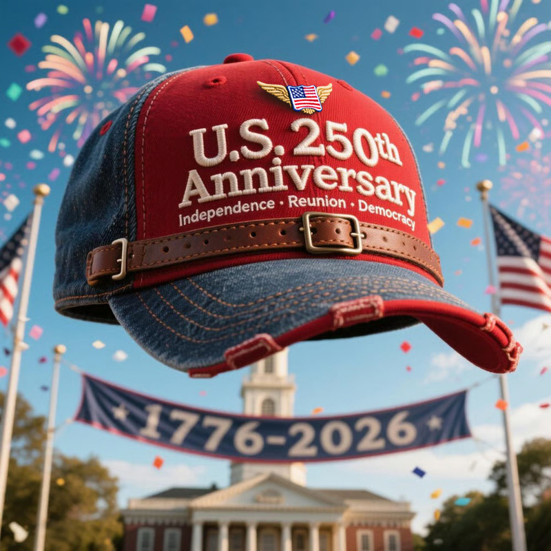 跨境新款美国独立日250周年复古纪念棒球帽|undefined