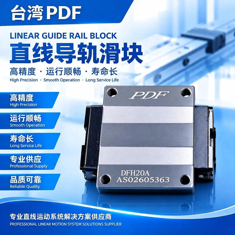 Taiwan PDF linear guide rail slider contains self-lubrication module, compatible with ABBA DFH/S 15 20 25 30 35