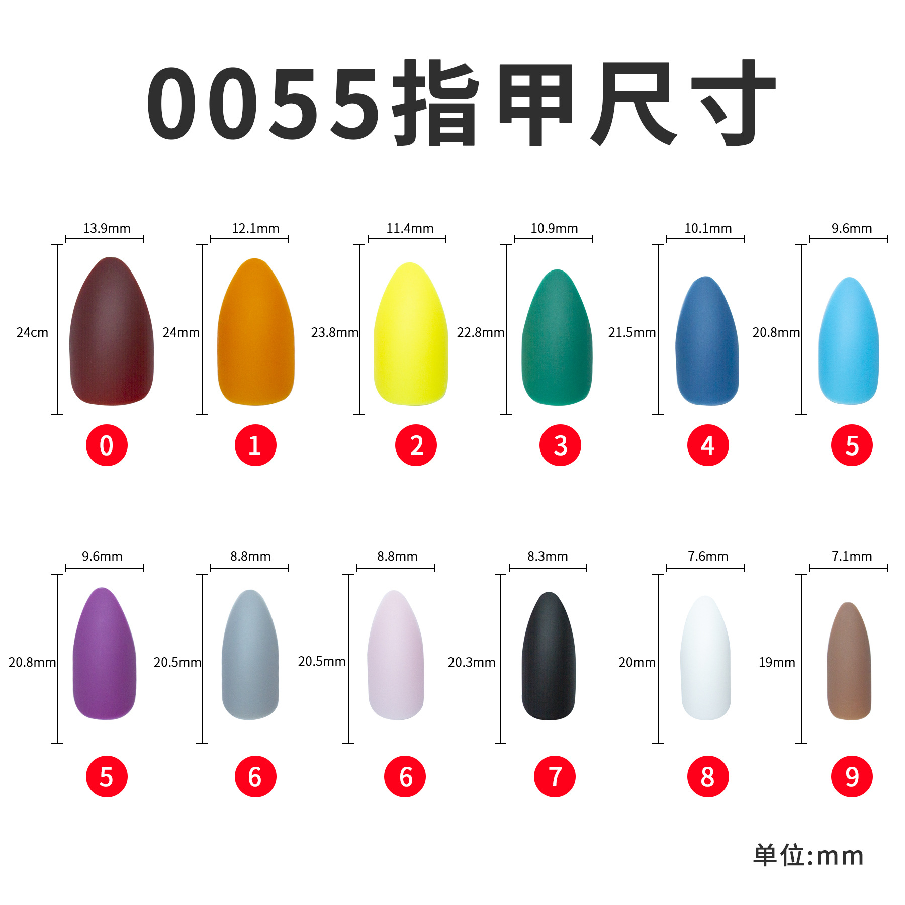 0055指甲尺寸