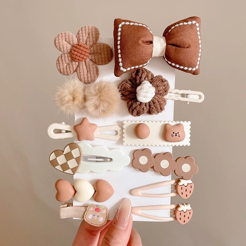 Clip de pelo de peluche clip lateral clip lateral clip para niños clip de cabello clip de frangeo 2025 nuevo bebé adorable adornamiento para el cabello
