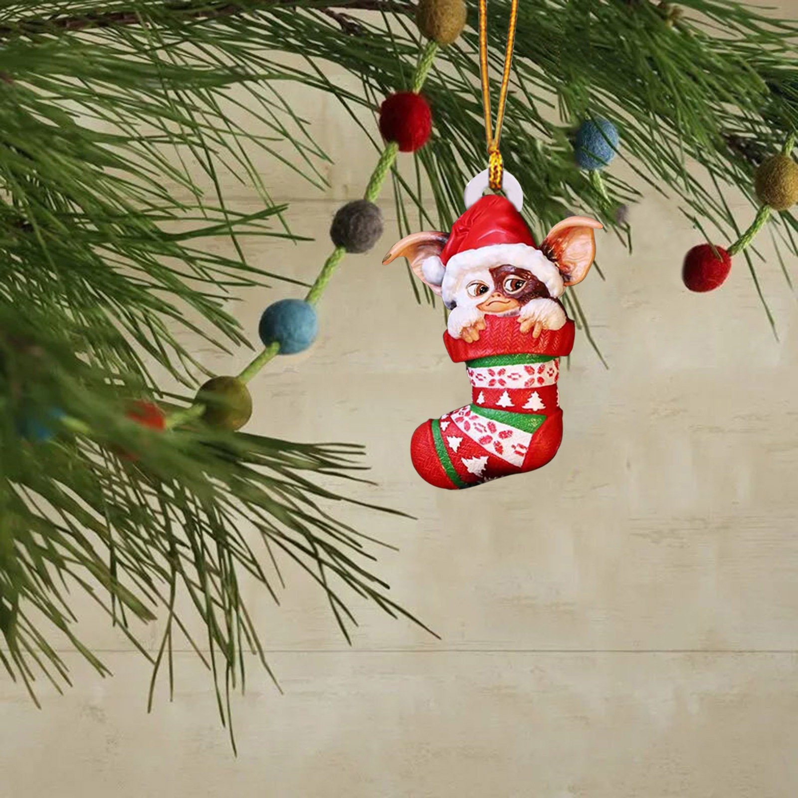 2023 transfronterizo nuevo lindo calcetines de Navidad coche mochila colgante decoración del hogar adornos perro dragón decoraciones