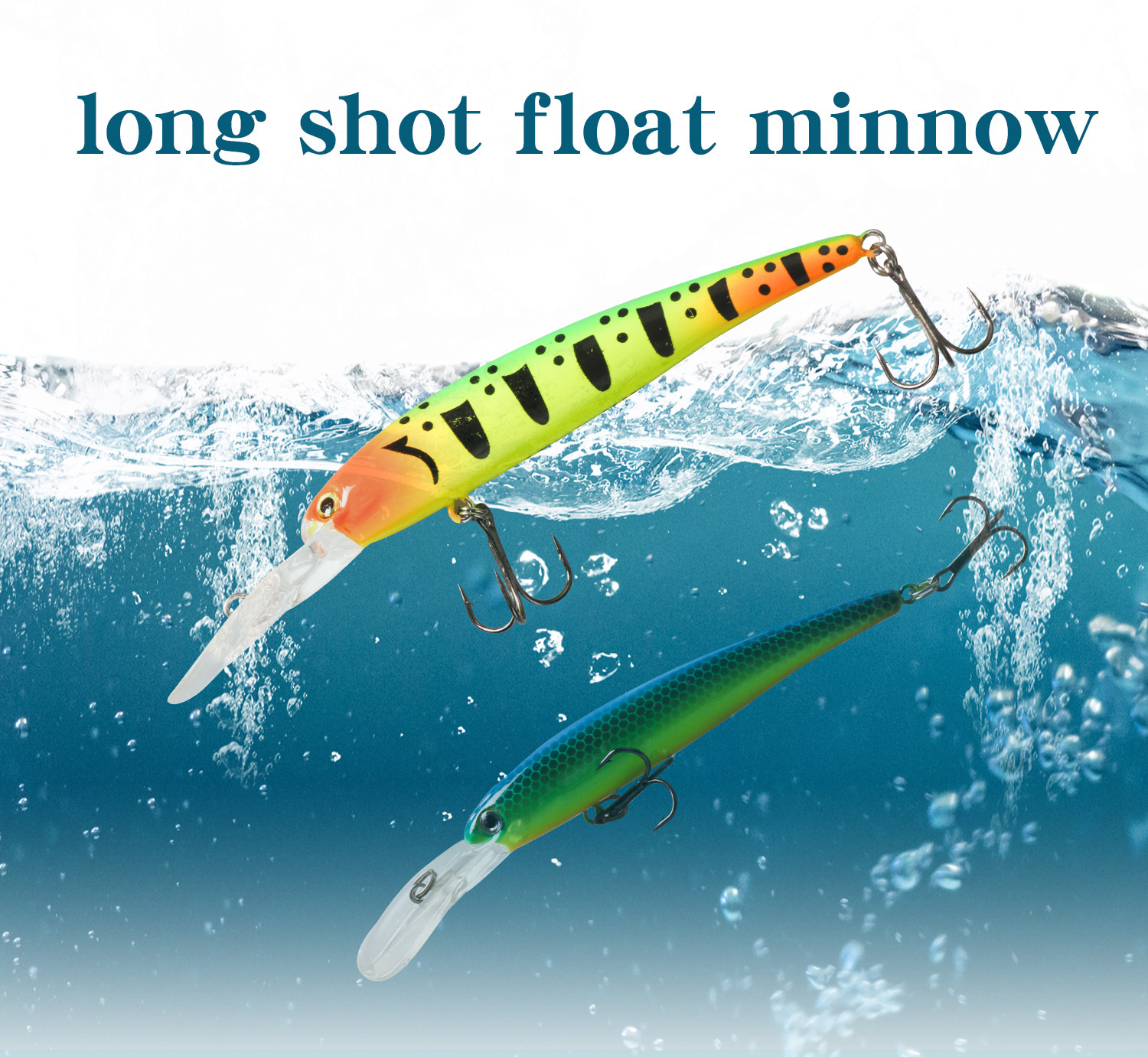 Shallow Diving Minnow Lures Sinking Hard Baits Fresh Water Bass Swimbait Tackle Gear