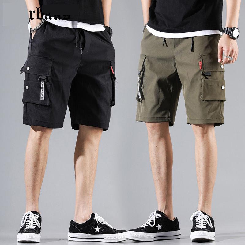 Summer 2021 men's shorts Japanese style workwear fifth pants Korean style trendy casual pants loose student half pants