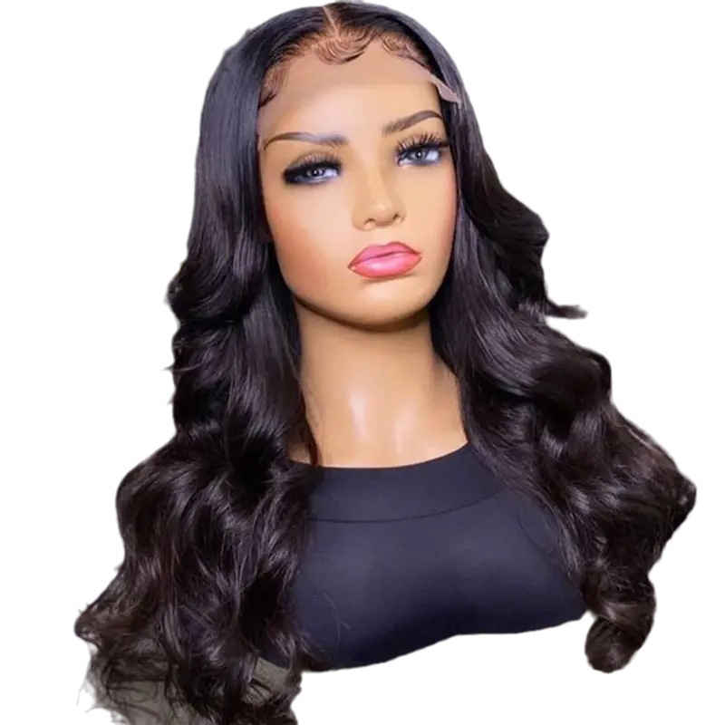 Parrucca alla moda con capelli lunghi, ondulati e ricci, in stile europeo/americano, extension di capelli sintetici, copricapo africano in pizzo._voghion.com