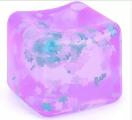 5.5 square crystal mud snowflake pinch-purple