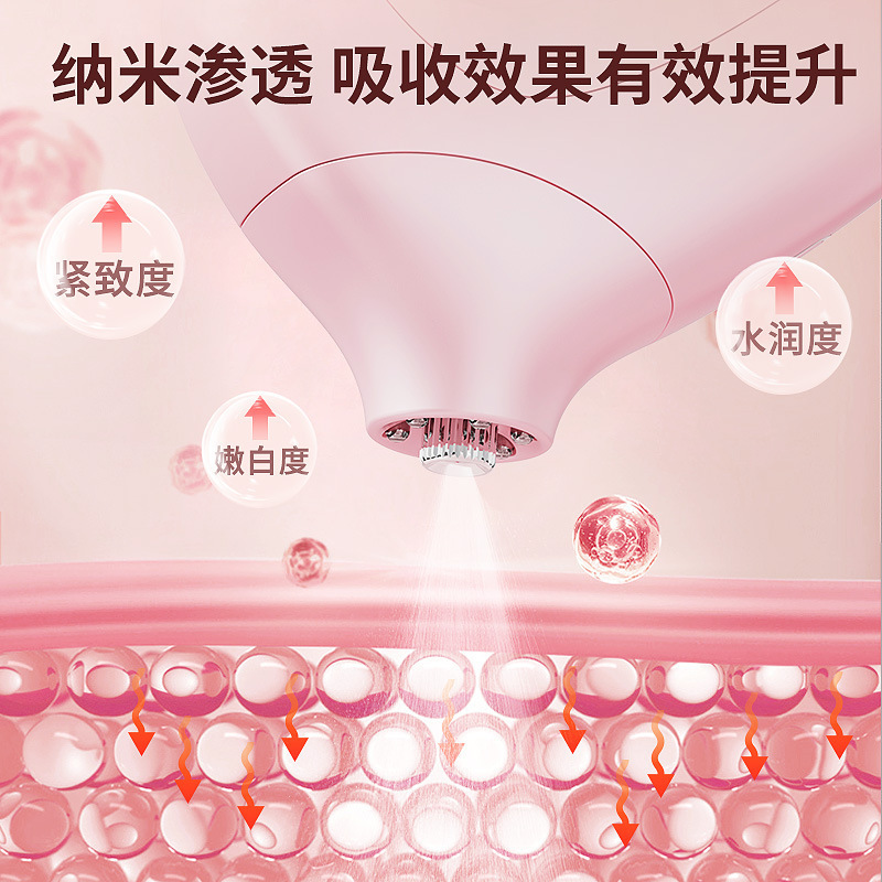 跨境专供家用便携式手持水光仪注氧仪高压纳米喷雾面部补水雾化器|undefined
