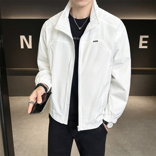 Men's Jacket 2025 Spring New All-match Casual Simple Jacket Fashionable Collar Handsome Youth Jacket