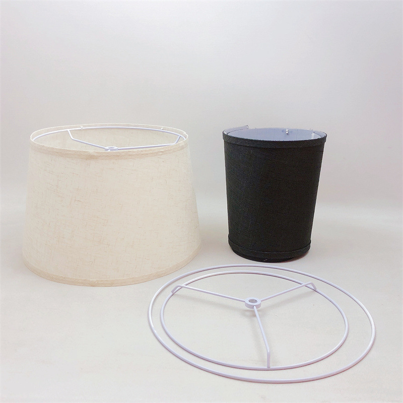 Amazon transfronteriza de ahorro de volumen desmontable plegable KD Lino pantalla cuerno titular DIY lámpara de mesa casera accesorios E27