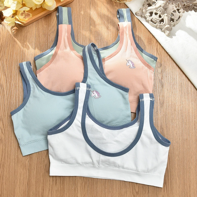 Летние студенты, Младшие классы средней школы, девочки, период развития, топ без рукавов, обернутая грудь, маленький жилет, детское нижнее белье, женский бюстгальтер, прямые продажи с фабрики
