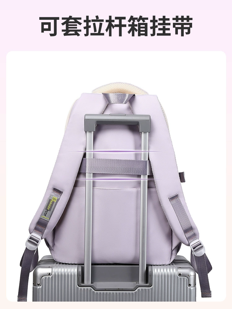 School bag, high quality waterproof capacious backpack, for secondary school, simple and elegant design