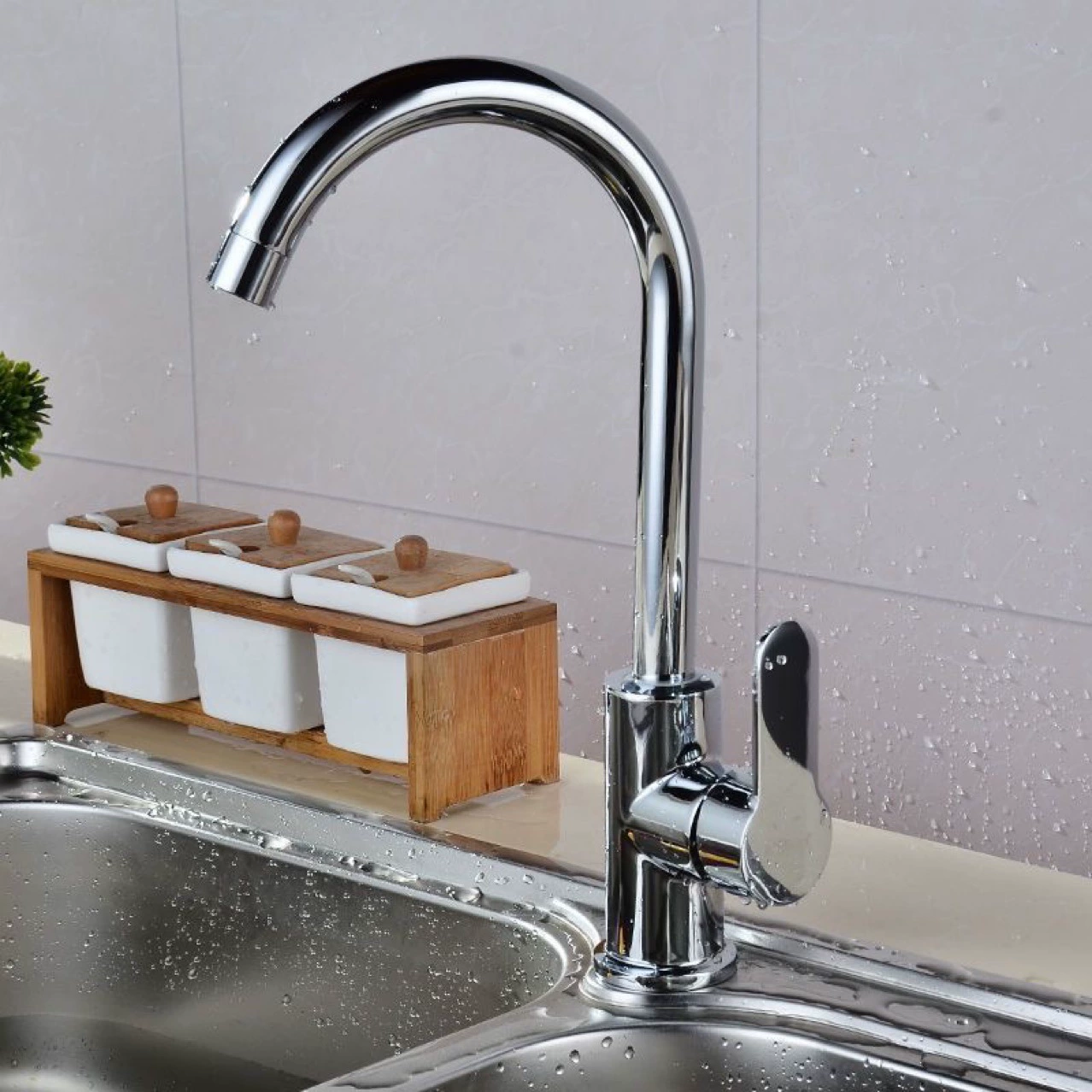 Завод Оптовая кухонный кран раковина кран Плоский Тройник Круглый Тройник блюдо бассейна кран