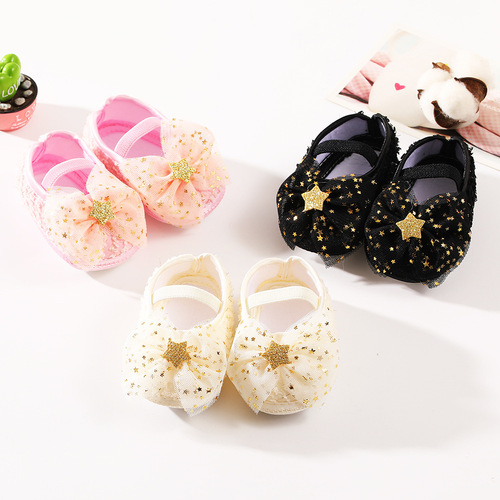 New baby shoes headband set European and American cute bow princess shoes 0-3-6-9-12 months baby shoes