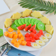 PVC仿真水果西瓜块芒果块菠萝片香蕉片模型DIY小配件挂件钥匙扣