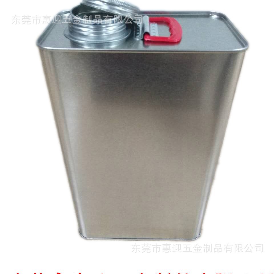 4L光油方形 中号螺丝咀口马口铁金属化工溶剂包装罐子密封