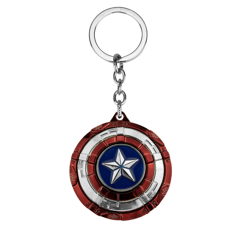 Capitán América Escudo Colgante Keychain Logos Superhéroes Car Keychain Car Keychain Car