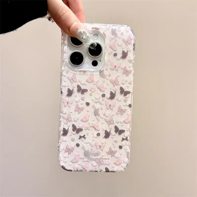 Girl Heart Flower Butterfly Adecuado para Apple 15/16pro funda para teléfono móvil 15promax nicho 14pro nuevo 13p