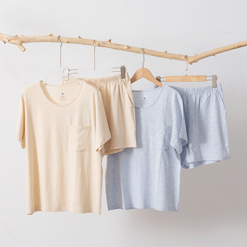 Special Offer Bamboo Cotton Pajamas Summer Women's Suit Knitted Thin Short-Sleeved Shorts Home Clothes High-End Cool Pure Color Pajamas Special Offer Bamboo Cotton Pajamas Summer Women's Suit Knitted Thin Short-Sleeved Shorts Home Clothes High-End Cool Pure Color Pajamas
