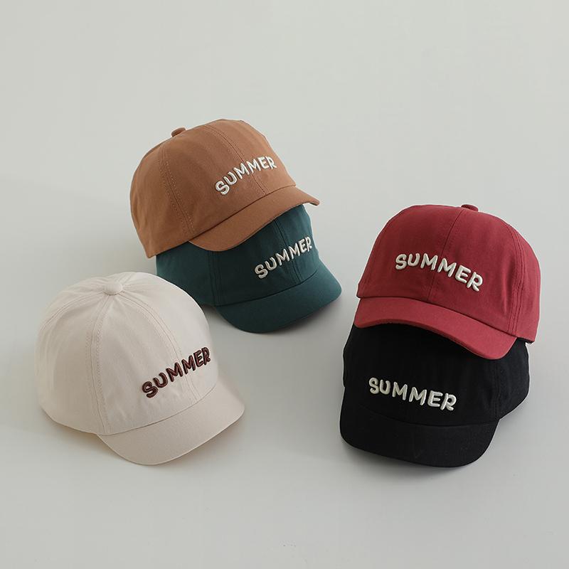 1-3 Sombrero de primavera y otoño delgado sombrero de sombrero de primavera para niños sombrero de béisbol para niñas grandes bordes